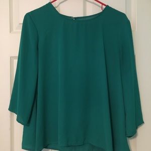 Green Forever 21 Polyester Blouse